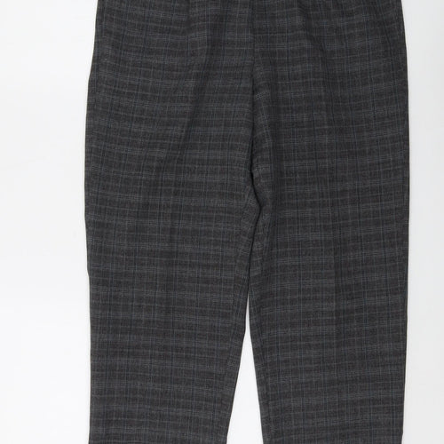 Bm Women's Grey Checked Trousers Size 12