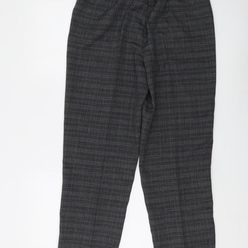 Bm Women's Grey Checked Trousers Size 12