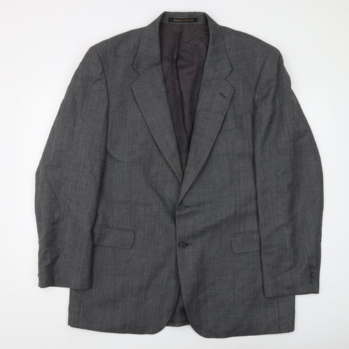 Marks and Spencer Men's Grey Blazer Size 44L