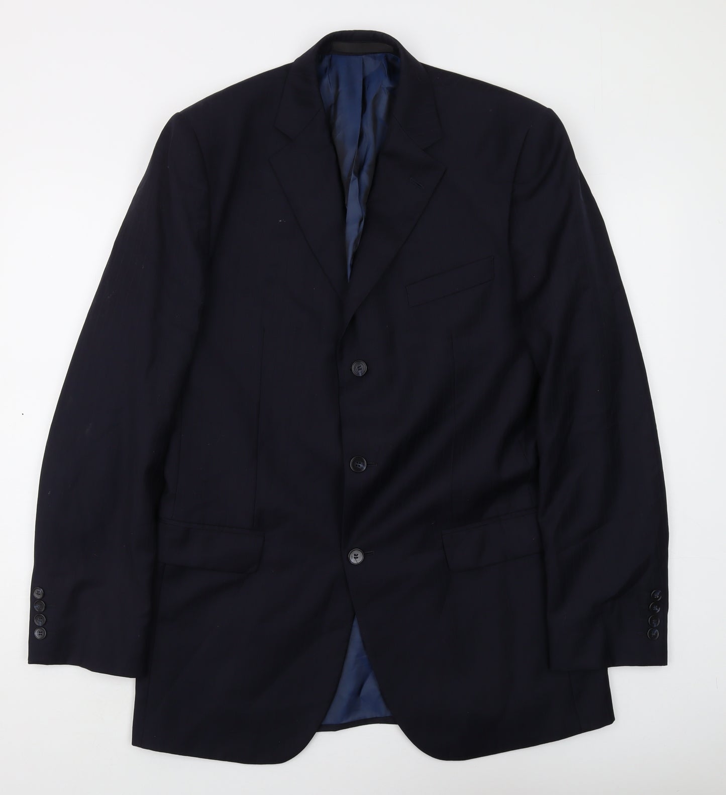 Marks and Spencer Men's Blue Long Blazer Size 40L