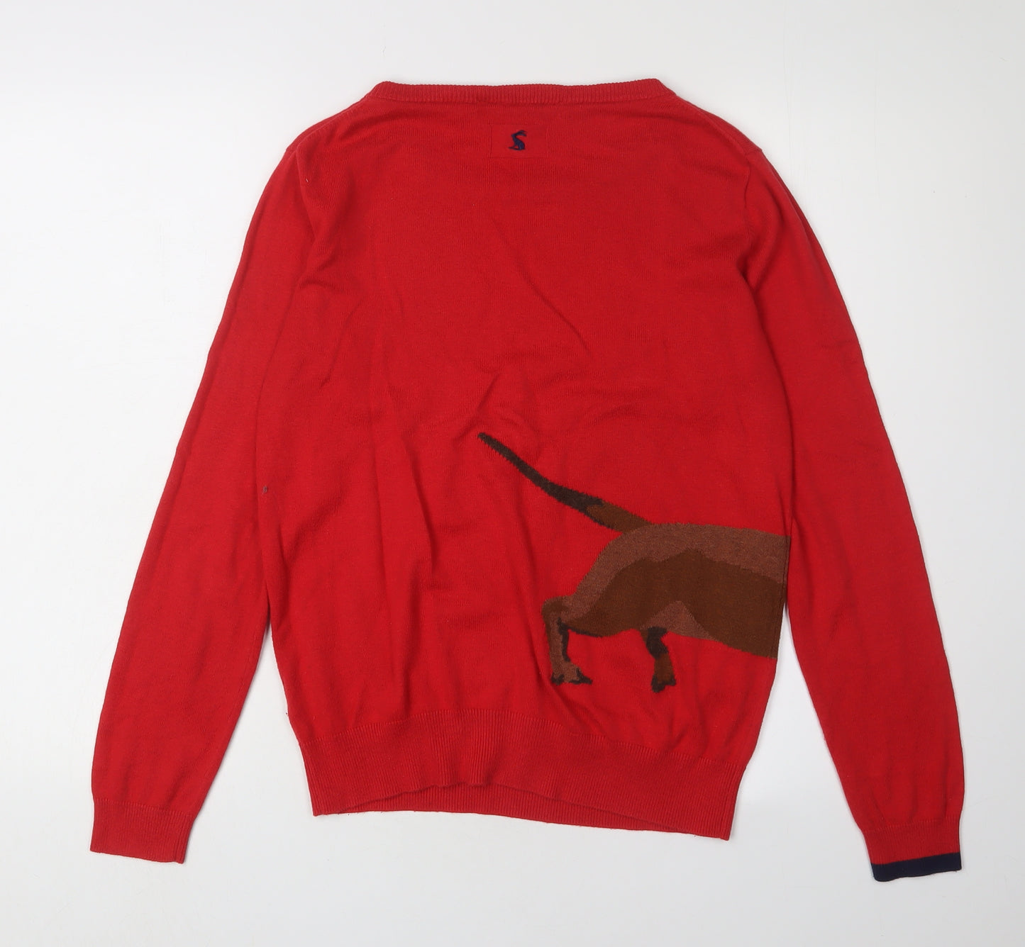 Joules Women's Red Dog Pullover Jumper Size 12