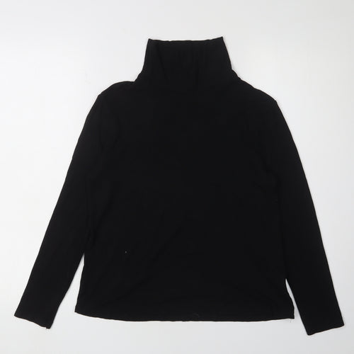 Avenue Women's Black High Neck Blouse Size 14 Long Sleeve