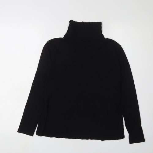 Avenue Women's Black High Neck Blouse Size 14 Long Sleeve