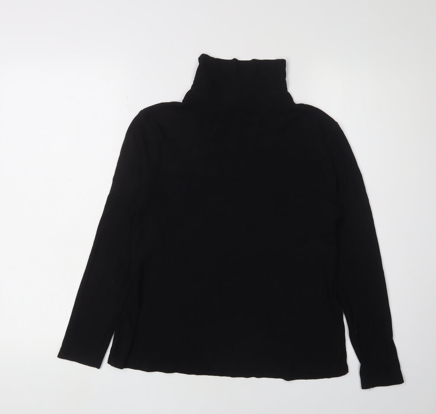 Avenue Women's Black High Neck Blouse Size 14 Long Sleeve