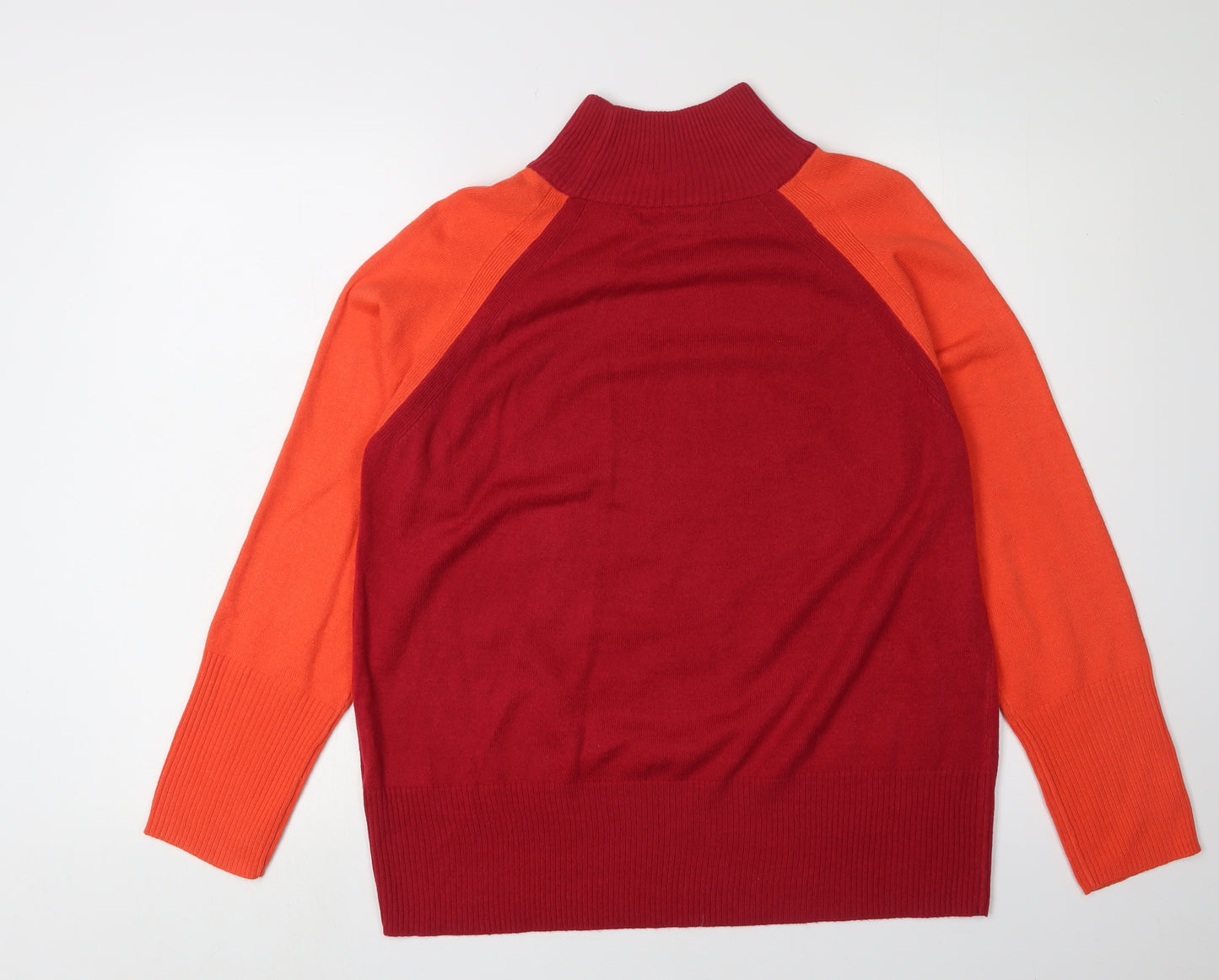 Marks and Spencer Women's Red Orange Jumper, M, Roll Neck