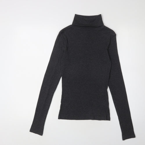 New Look Women's Black Roll Neck Slim Jumper Size 8