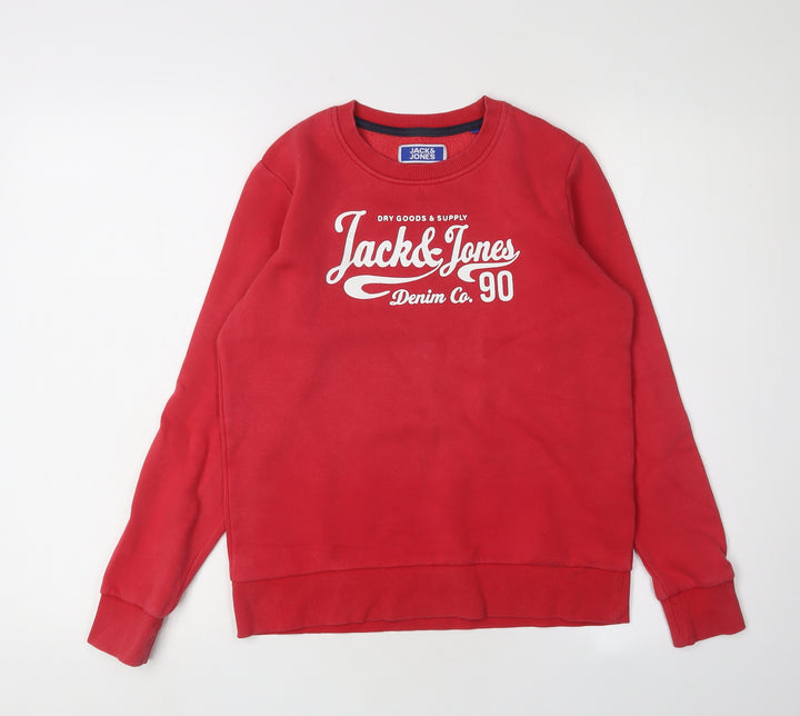 Jack & Jones Boys Red Pullover Sweatshirt, 11-12 Years