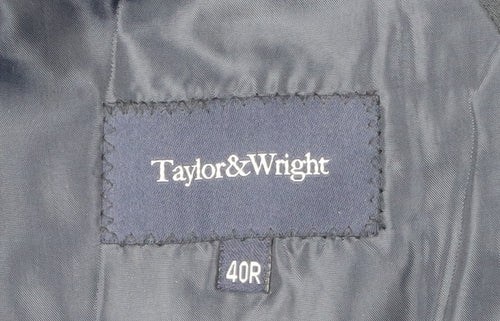Taylor & Wright Men's Black Blazer, 40R, Regular Fit