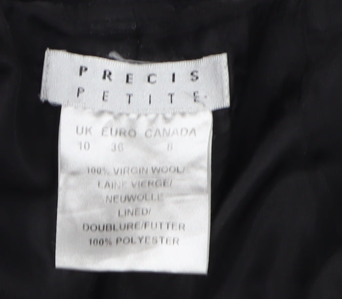 Precis Petite Women's Black Wool Trousers Size 10