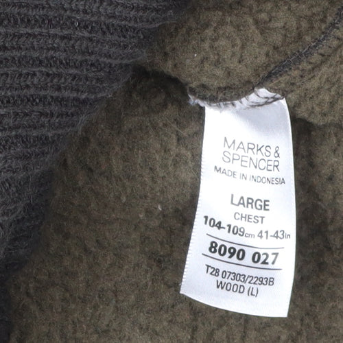 Marks and Spencer Men's Brown Fleece Jacket L