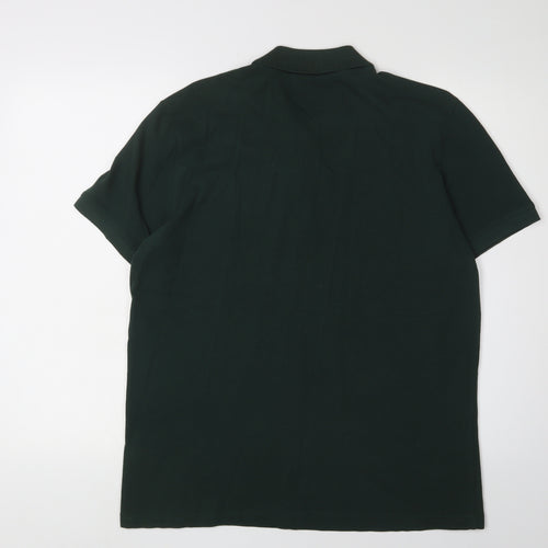 DeFacto Men's Green Polo Shirt M Short Sleeve Casual