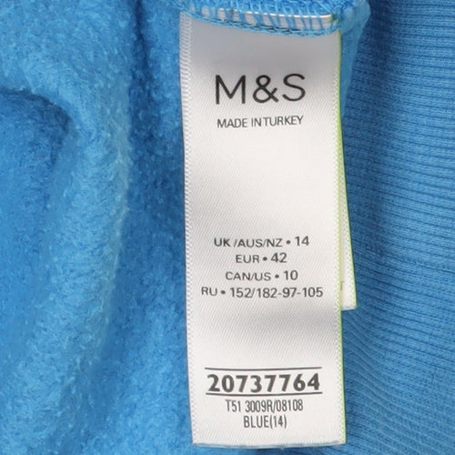 Marks and Spencer Women's Blue Size 14 Pullover Sweatshirt