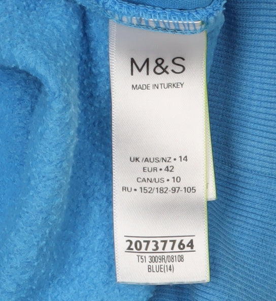 Marks and Spencer Women's Blue Size 14 Pullover Sweatshirt