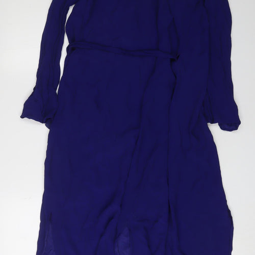 Finery Women's Blue 3/4 Sleeve Wrap Dress Size 10