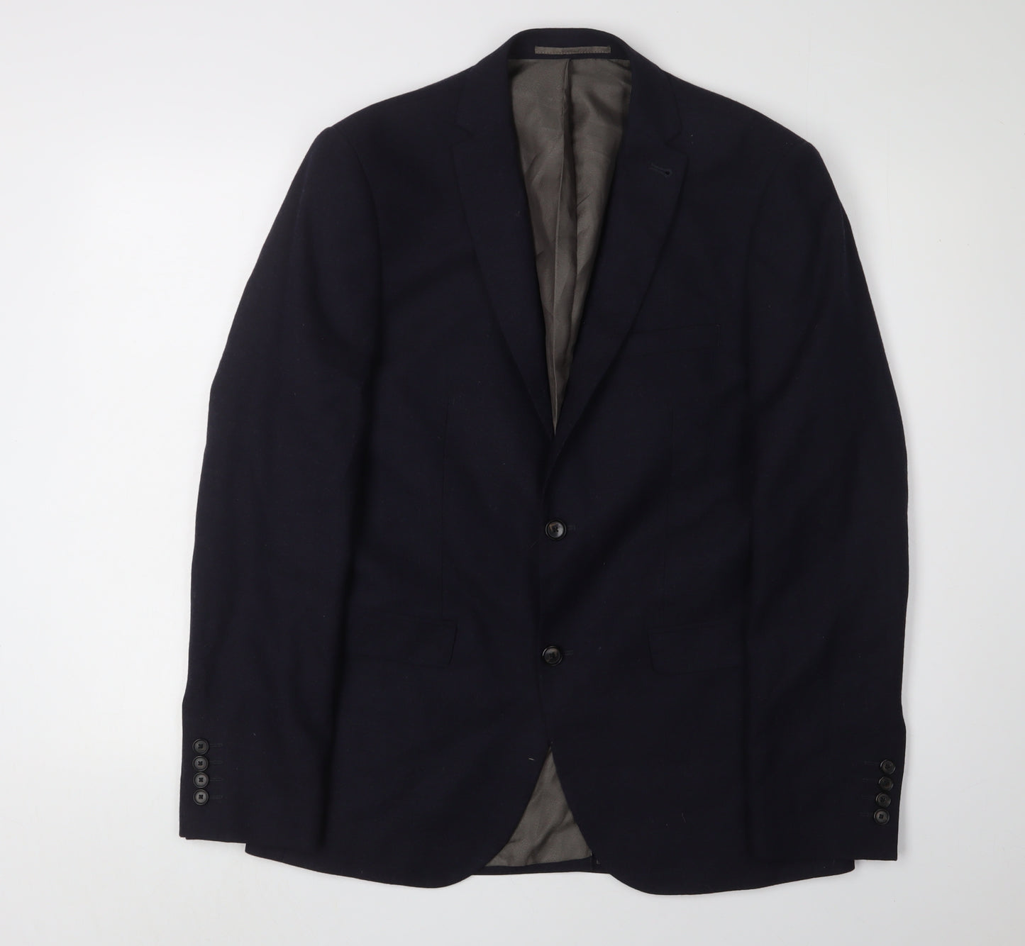 Next Men's Blue Wool Blazer - 40R, Formal, Business
