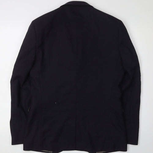 Next Men's Blue Wool Blazer - 40R, Formal, Business