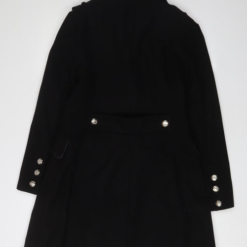 Miss Selfridge Women's Black Overcoat Size 12