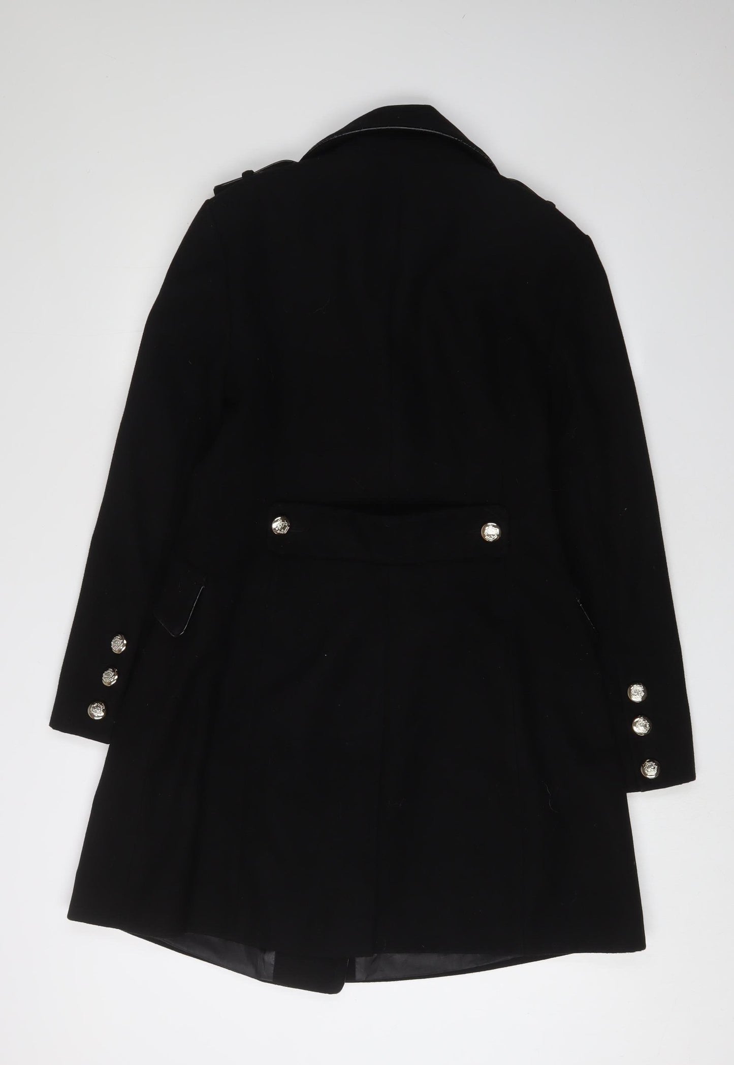 Miss Selfridge Women's Black Overcoat Size 12