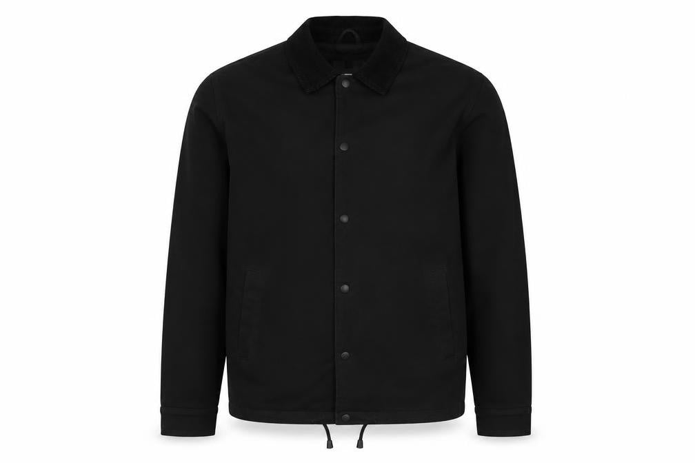 Front view of Topman Men's Black Button-Up Shirt M Cotton