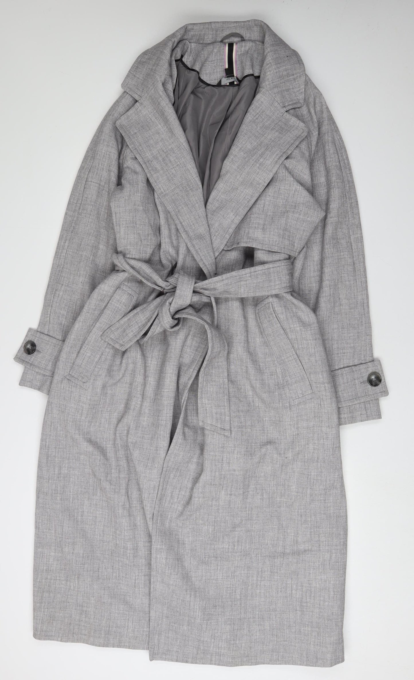 Next Women's Grey Trench Coat, Size 20, Belted