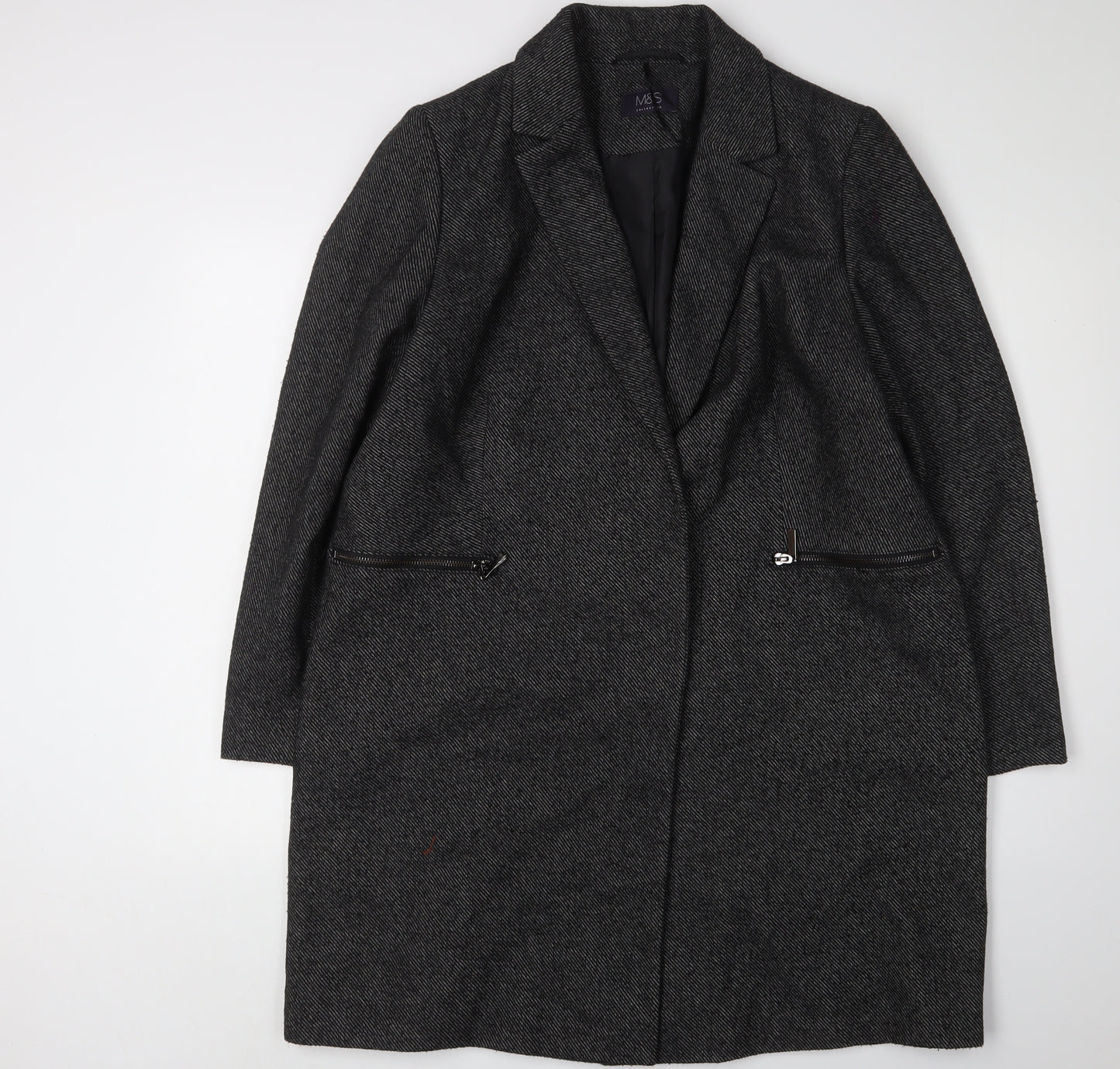 Marks and Spencer Women's Grey Overcoat Size 16