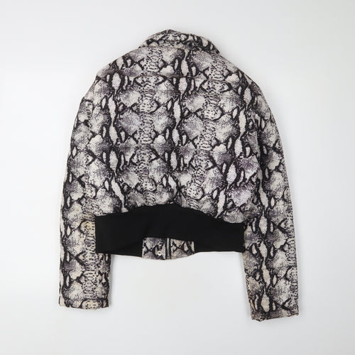 PrettyLittleThing Women's Animal Print Bomber Jacket, Size 8, Multicoloured