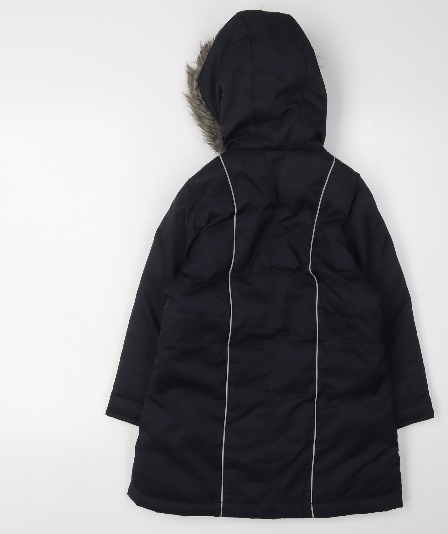 Next Boys Black Parka Coat 5-6 Years