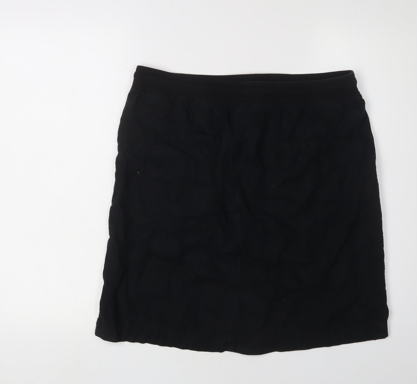 Marks and Spencer Women's Black Linen Skirt, Size 14