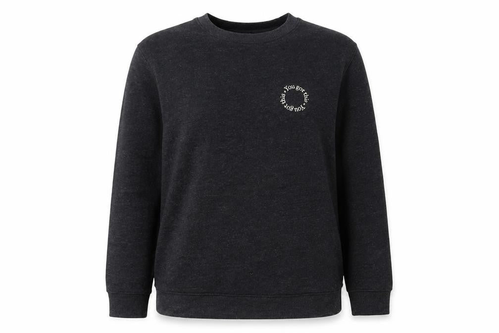 Front view of Nobody's Child Women's Black S Pullover Sweatshirt