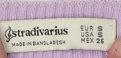 Stradivarius Women's Purple Cardigan S V-Neck