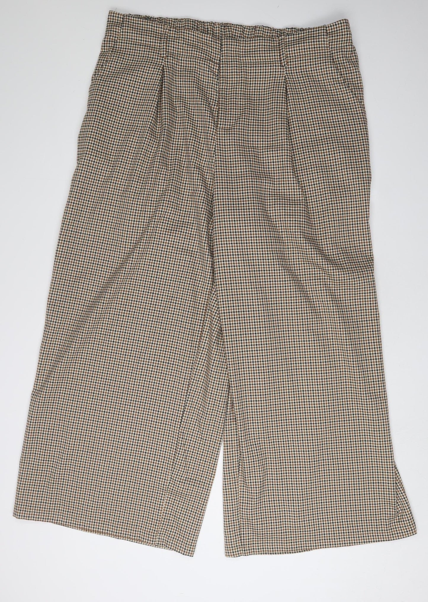Cider Wide-Leg Brown Check Trousers 2XL Women's
