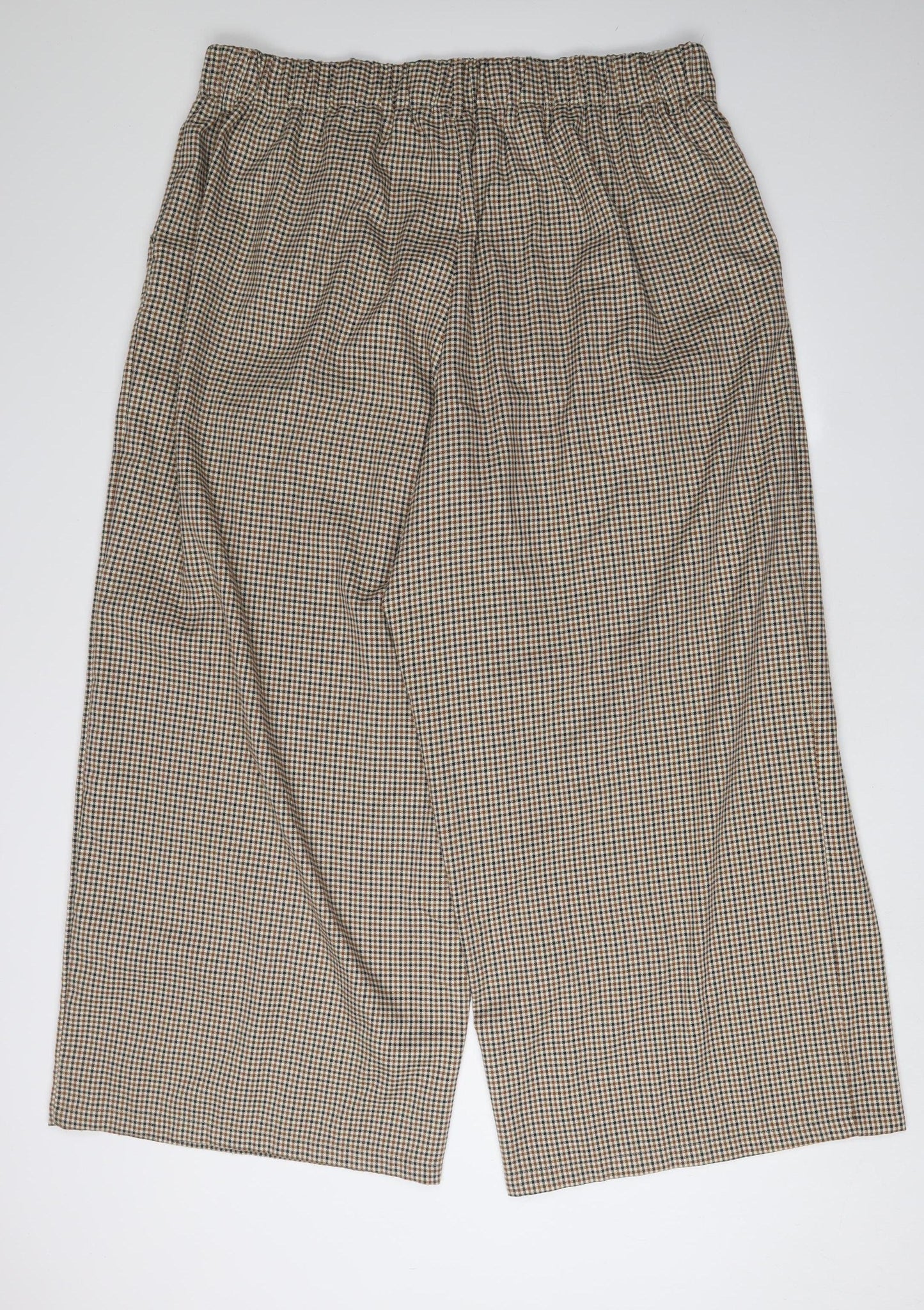 Cider Wide-Leg Brown Check Trousers 2XL Women's