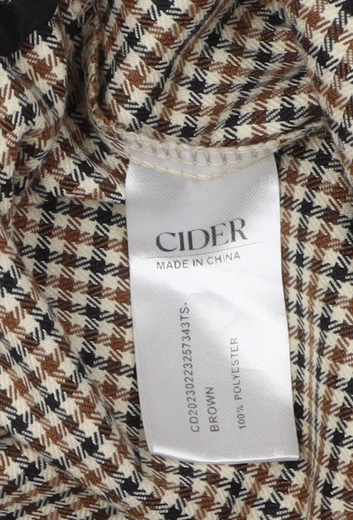 Cider Wide-Leg Brown Check Trousers 2XL Women's