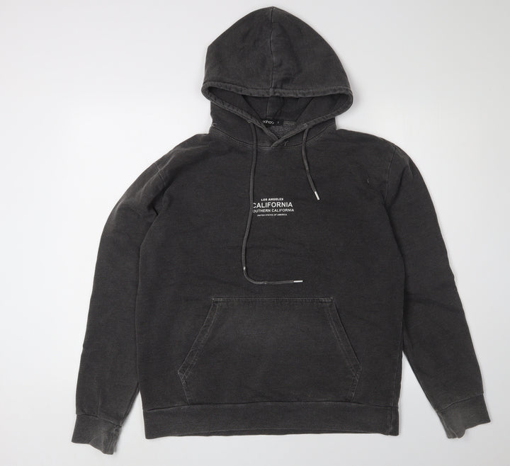 Boohoo Men’s Black Pullover Hoodie Size S