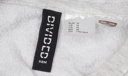 H&M Grey Unisex Hoodie, Size 12, Casual Style