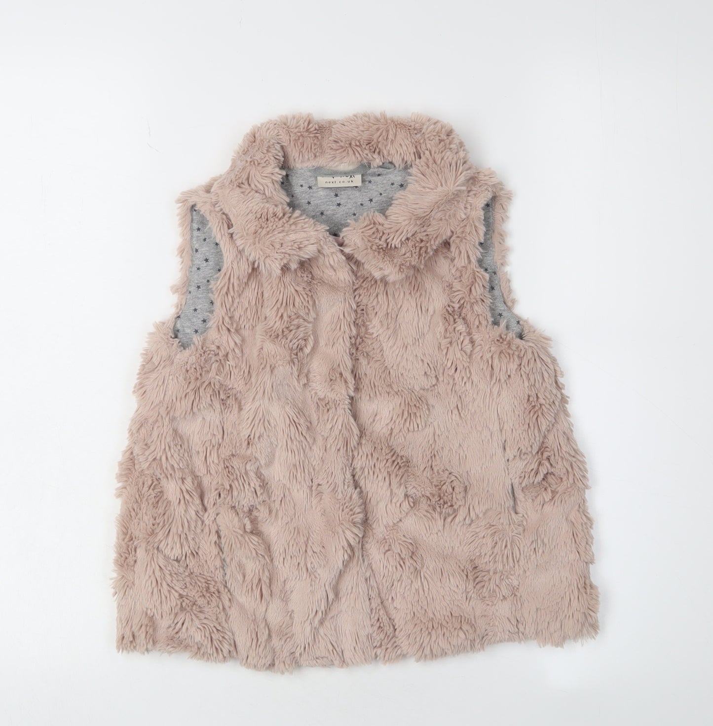Next Girls Beige Faux Fur Waistcoat, 8 Years