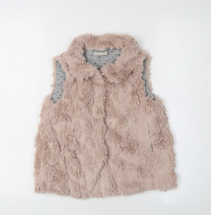 Next Girls Beige Faux Fur Waistcoat, 8 Years
