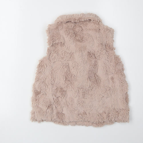 Next Girls Beige Faux Fur Waistcoat, 8 Years