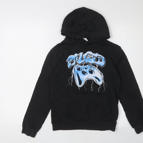 H&M Boys Black Gaming Hoodie 9-10 Years Pullover