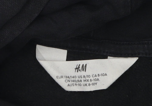 H&M Boys Black Gaming Hoodie 9-10 Years Pullover