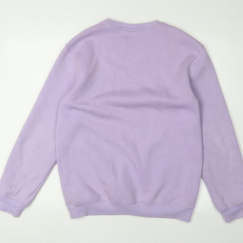 H&M Unisex Purple Relaxed Pullover Sweatshirt XS
