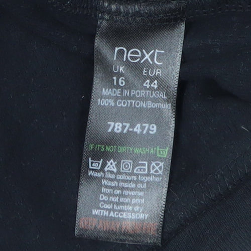 Next Women's Black Animal Print Sweatshirt UK 16
