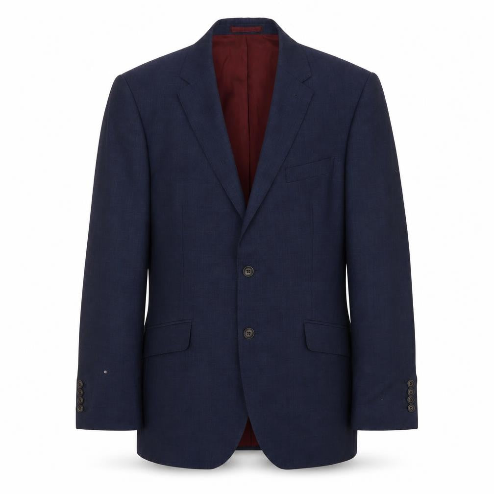 Front view of Marks & Spencer Men's Blue Blazer, size 40R, Classic Jacket