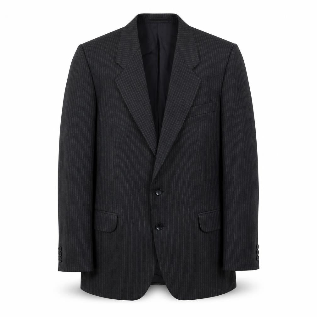 Front view of Debenhams Men's Black Striped Suit Jacket, 40 Regular