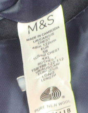 Marks and Spencer Men's Black 48L Classic Blazer