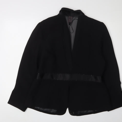 J Studio Women's Black Blazer Shawl Lapel Size 14