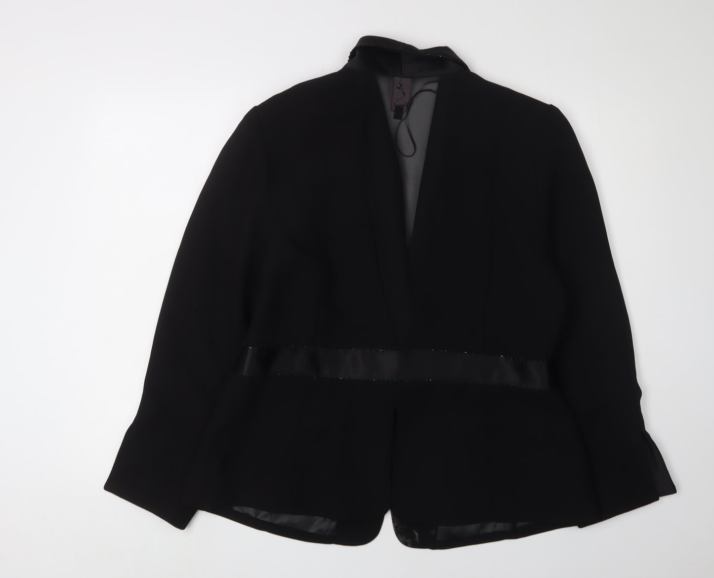 J Studio Women's Black Blazer Shawl Lapel Size 14