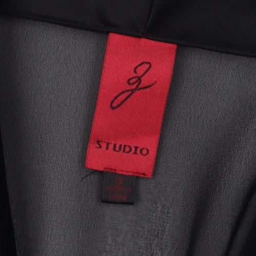 J Studio Women's Black Blazer Shawl Lapel Size 14