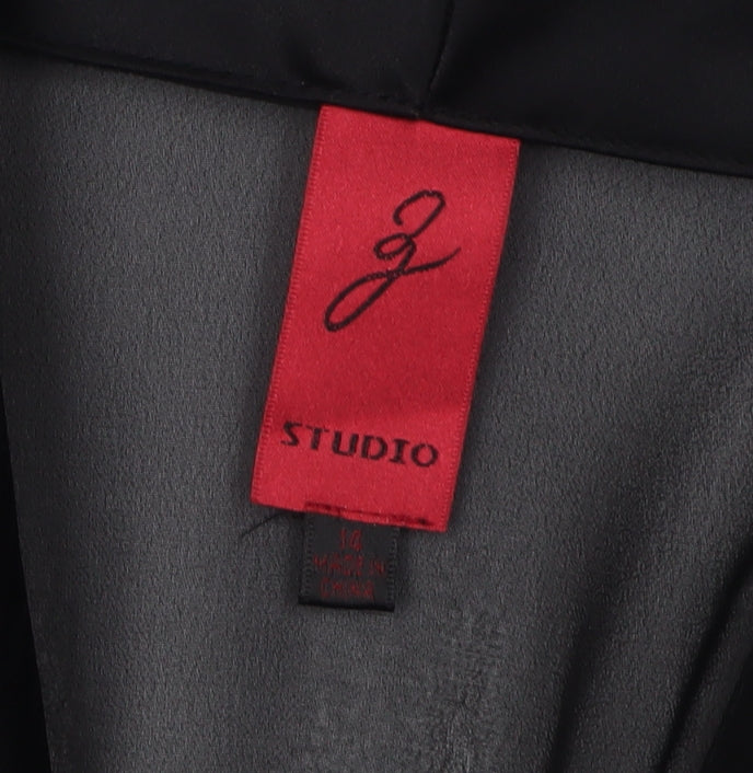 J Studio Women's Black Blazer Shawl Lapel Size 14