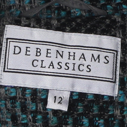 Debenhams Women's Multicoloured Check Overcoat Size 12